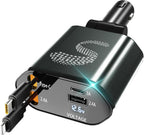 Retractable Car Charger USB C Fast Charging 120W, Car Accessories Cigarette - Image 8