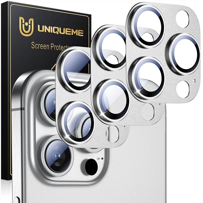 UniqueMe for 3 Pack iPhone 15 Pro/iPhone 15 Pro Max Camera Lens Protector by UniqueMe