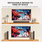 2.2ch 100W Sound Bar for Smart TV, 2-in-1 Detachable Bluetooth 5.3 Speaker - Image 2