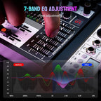 Professional Audio Mixer, 6 Channel Audio Interface Sound Board Mixing Console - Image 2
