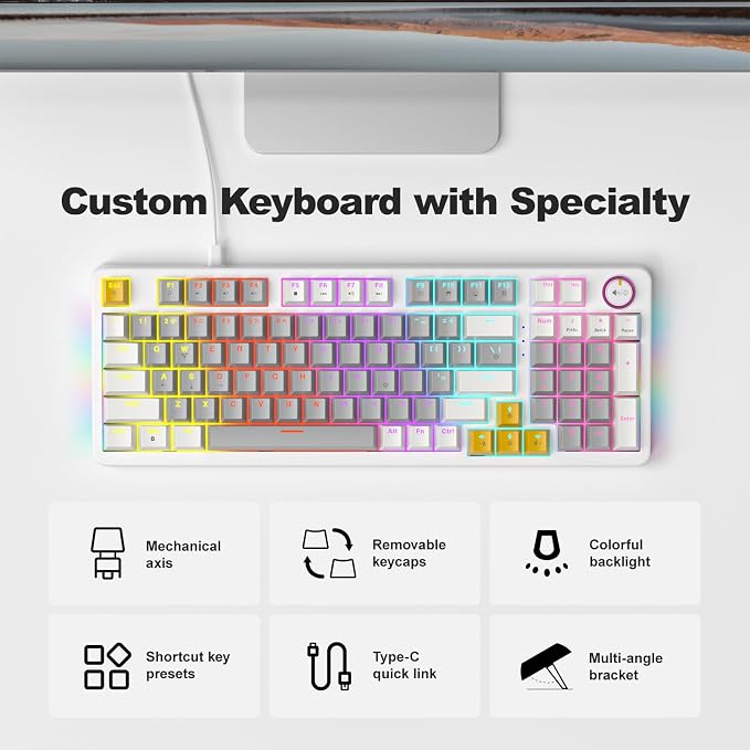 AK96 Smart Mechanical Keyboard Gaming, 96 Keys Full Size - Image 4