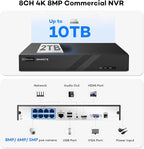 ONWOTE 4K NVR PoE Security Camera System 2 Way Audio, 8 Channel NVR 2TB - Image 6