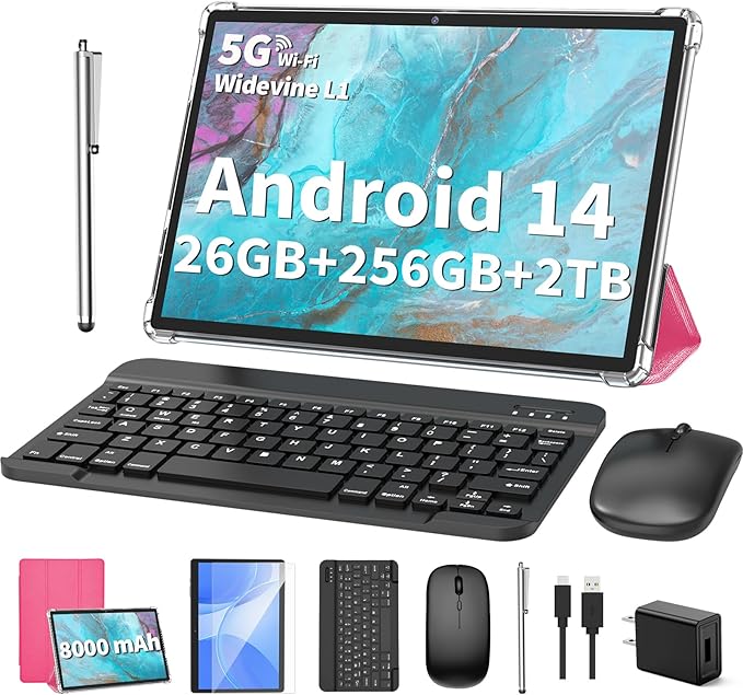 2025 Tablet, Android 14 Tablets 10 inch by Relndoo