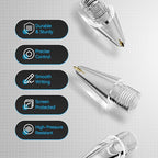 Chrome Metal Tips for Apple Pencil Pro/1st/2nd & USB-C, 2 Pack Durable Pencil - Image 7