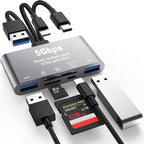 5-in-1 SD Card Reader, High-Speed USB 3.0 Adapter by JOOPSHEE