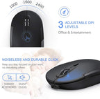 Wireless Keyboard and Mouse, Vssoplor 2.4GHz Rechargeable Compact Quiet - Image 5