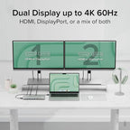 Plugable USB C Laptop Docking Station, Dual Monitor 4K 60Hz - Image 4