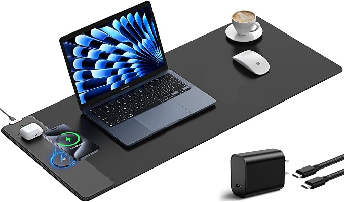 TopMade Mouse Pad with 15W Fast Wireless Charging, 35.43"x15.75" XXXL Large by TopmadeProduct-Ordernow