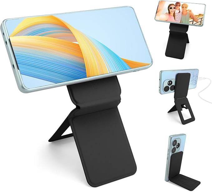 Phone Stand, Foldable Magnetic Phone Tripod, Angle Adjustment & Strong Magnets by MakeLifeBetter