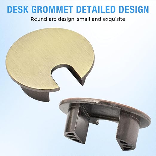Desk Grommet 1-3/8", Desk Cord Hole Cover, Cable Grommet Metal Zinc Alloy - Image 3