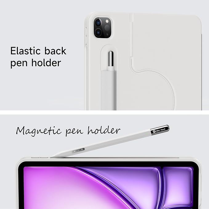 HOU iPad Air 11 Case with Keyboard Detachable Rotatable Magnetic Full - Image 7