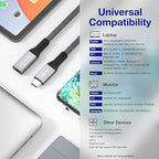 USB4 Extension Cable 1Ft, Thunderbolt 3 & 4 Extension Cable, USB C 4.0 Support - Image 8