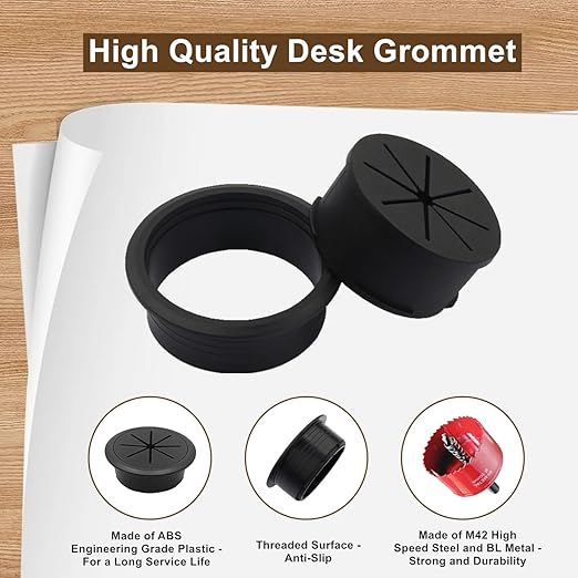 8 Pack Desk Grommet 2 Inch, Desk Hole Cover - Image 3