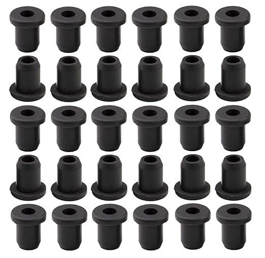 30 pcs 1/4" Drill Hole，3/16" ID Black Silicone Top hat Rubber Grommets by Unknown
