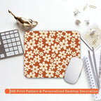 Square Mouse Pad Cute Flowers, Personalized Premium-Textured Custom Mouse Mat - Image 6