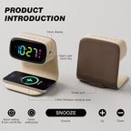 Digital Alarm Clock with Wireless Fast Charging Station 15W Touch Smart Lamp - Image 5