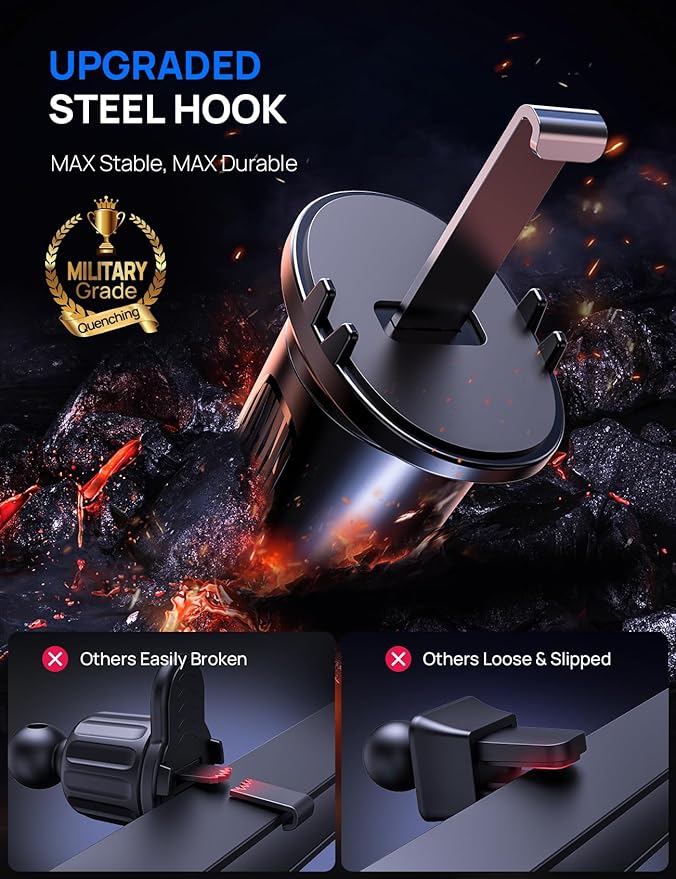 Car Vent Phone Mount, Adjustable 360 Rotation Vent Clip Car Phone Holder Mount - Image 2