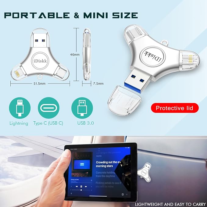 iDiskk 256GB App-le Certified Flash Drive Photo Vault - Image 4