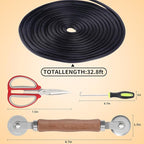 4 in 1 Window Screen Repair Tool Kit, Including 32Ft Spline, Steel Roller Tool - Image 2