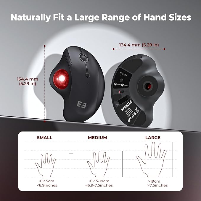 seenda Wireless Trackball Mouse Ergonomic - Image 6