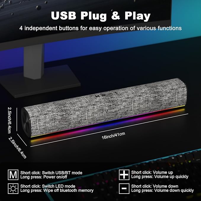 SOULION R100 Bluetooth Computer Speakers - Image 4