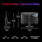 ASUS ROG Strix 27” 4K HDR USB-C Gaming Monitor – UHD Dual Mode, Fast IPS - Image 4
