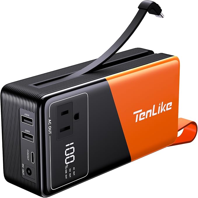 Portable Power Station 99.9Wh Power Bank by Tenlike
