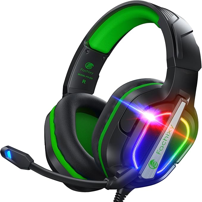 FC200 PC Gaming Headset for PS4, Xbox One, Noise Canceling Headphones by FachixyUS