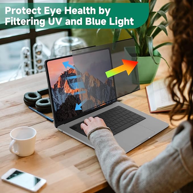 Nano-Suction Laptop Privacy Screen 16 Inch 16:10, Removale Screen Privacy Shield - Image 5