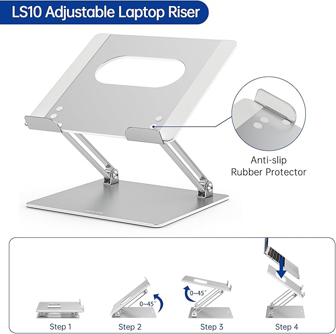 BESIGN LS10 Laptop Stand for Desk, Ergonomic Adjustable Notebook Tablet Stand - Image 5