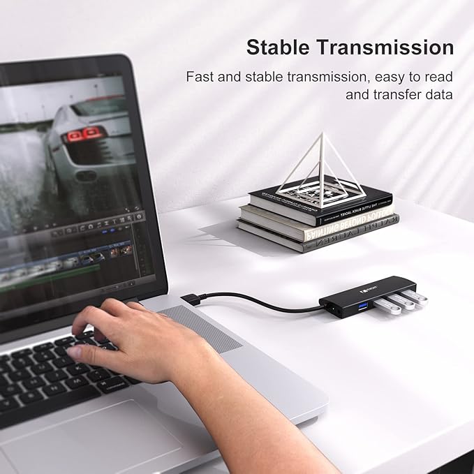 USB Hub, VEMONT 4-Port USB 3.0/2.0 HUB, Ultra Slim Portable High-Speed USB - Image 5