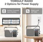 YOWGULF AM FM Radio with Best Reception, Battery Operated Radio or AC Power - Image 4