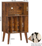 Lerliuo Record Player Stand, Mid-Century Vinyl Storage Cabinet Table - Image 3