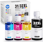 Jeoskarky Compatible for HP 31xl Color HP 32xl Black Ink Bottle for HP Smart by Jeostarky