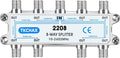 8 Way Coaxial Cable Splitter, Support 10-2602MHz, RG6 Compatible, Nickel-Plated by TKCHAX