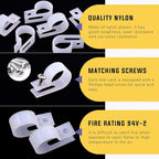 Swpeet 120 Pack White 3/4 Inch Nylon Plastic R-Type Cable Clips Clamp Kit - Image 3