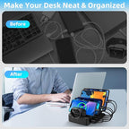 Charging Station for Multiple Devices, CREATIVE DESIGN 50W 6 Ports USB Charger - Image 2