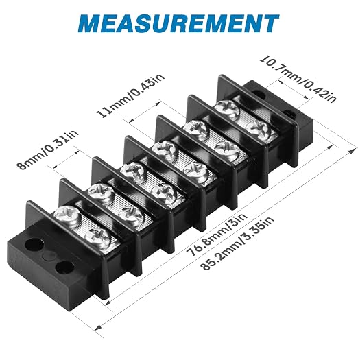 GLOSO Terminal Blocks Double Row Stainless 11 mm Pitch TBC, Marine Grade - Image 2