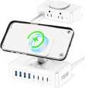 115W USB Charging Station Power Strip, 11-in-1 USB C Charger Block, 2AC Outlets by AcozvinPowerStrip