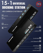 WAVLINK Pro Dual 4K@60Hz Universal Docking Station | USB 3.0/USB-C Laptop Dock - Image 2