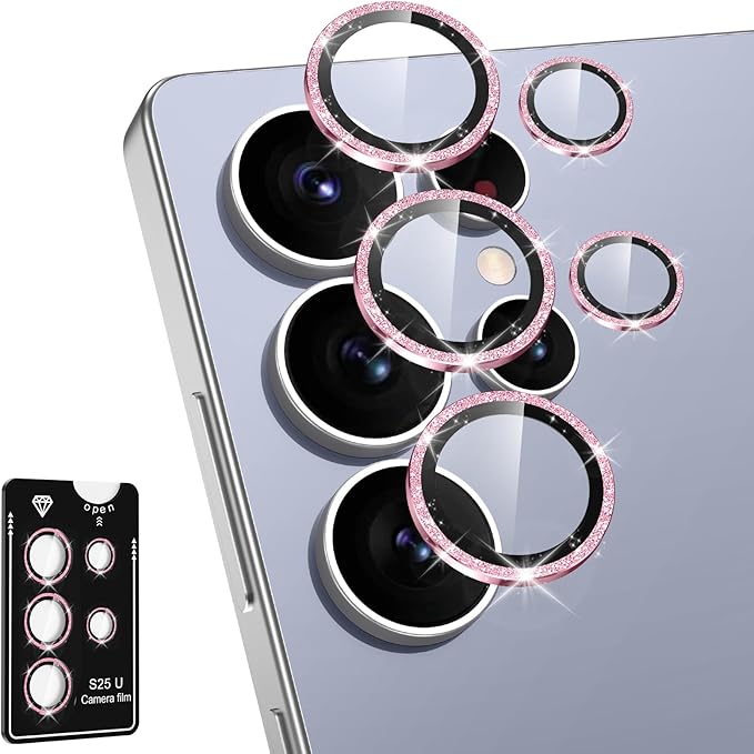 for Samsung Galaxy S25 Ultra Camera Lens Protector, Individual Metal Ring by Btscase