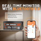 Bluetooth 12V 300Ah Battery LiFePO4 Lithium Built-in 100A BMS, 15000 Deep - Image 2