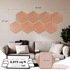 Mollywell Hexagon Acoustic Panels, High Density, Soundproofing, Decorative - Image 2
