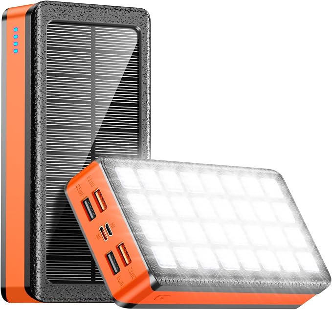 Solar Charger Power Bank 66800mAh Portable Charger by AEECESTORE