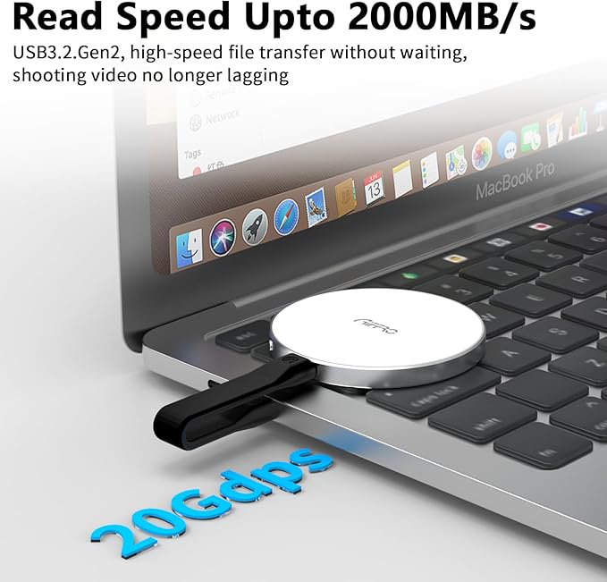 P10 Magnetic PSSD 2TB，for iPhone MagSafe Portable SSD, Upto 2000MB/s-Type-C - Image 6
