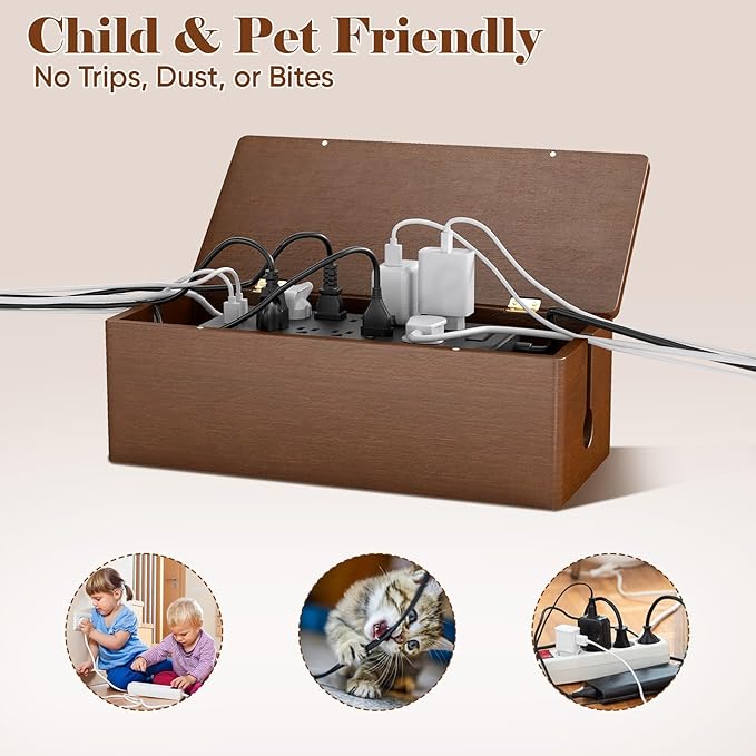 Delamu Wooden Cable Management Box - Image 6