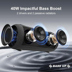 Passau Portable Bluetooth Speakers Loud 40W Peak Stereo Sound, Passive - Image 2