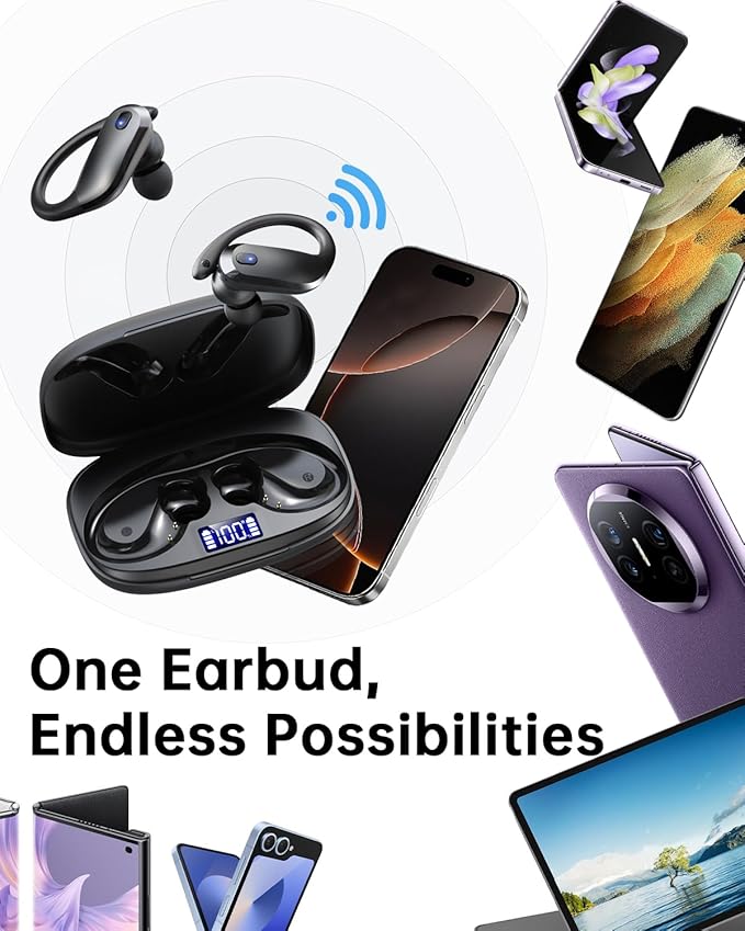 KTGEE Bluetooth Headphones 5.4 Sports Wireless Earbuds - Image 8