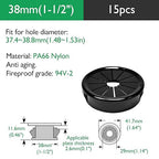 15PCS Cable Grommets, 1-1/2" Desk Hole Cover Petal Shaped Buckle Type Nylon - Image 9