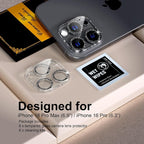 beuxece for 6 Pack iPhone 16 Pro/iPhone 16 Pro Max Camera Lens Protector 9H - Image 2